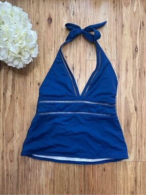 LOFT Navy Halter Tankini Top